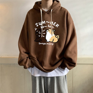 连帽卫衣男大码胖子帽衫大号运动服WY2420-P35图片