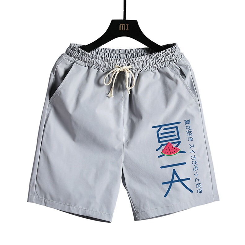 DK39192-P15港风休闲短裤男士大码运动五分裤男中裤男马裤网格,男装休闲裤,电商A040A