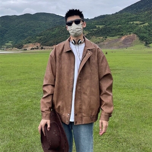 2026春秋痞帅外套男ins高街潮牌港风日系原宿风韩版潮流宽图片