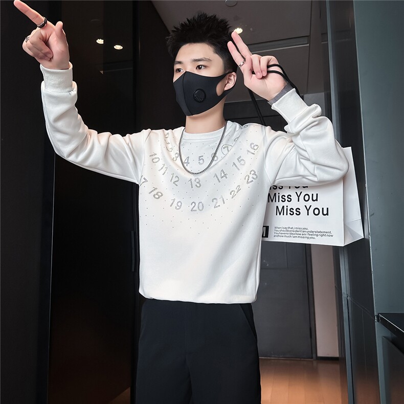 高级感烫钻设计感卫衣外套男社会小伙店主风301C-WY37-P58控78图片