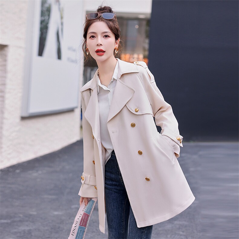 《现货》日韩经典英伦气质风衣外套优雅显瘦长款女装外套，女装风衣，曼琳思菲