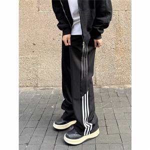 美式休闲裤男秋冬潮牌条纹慵懒风垂感直筒长裤LC2877-P36 加绒45图片