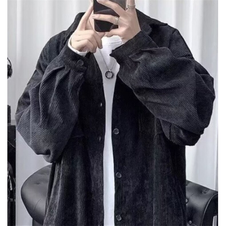 灯芯绒外套男衬衫休闲宽松春秋装长袖衬衣男士上衣服CB11，男装衬衫，星座1116A（原606A-3）