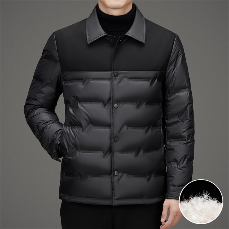 现货新标90绒中青年轻薄羽绒服外套男士秋冬时尚羽绒服夹克图片