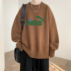 半高领毛衣男士大码针织衫男毛线衣男M18227-P45加绒款-P65，男装针织衫/毛衣，电商A040