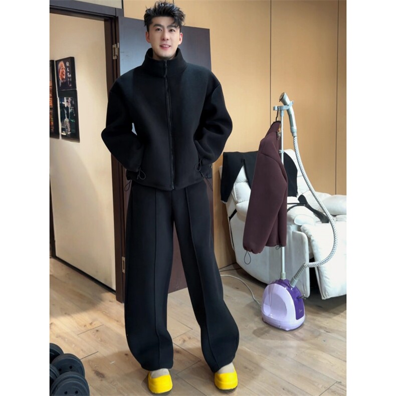 AA2154上衣p50+裤子p40套装P90面摇粒绒套装可拆,男装休闲套装,电商B323A