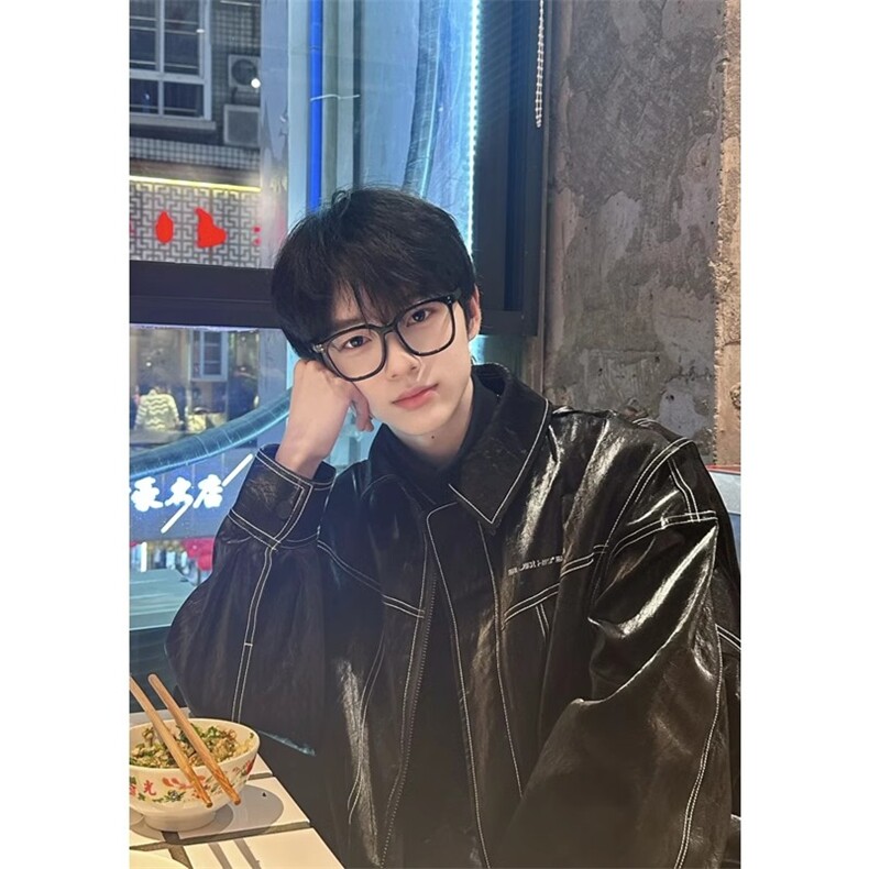 现货不缺货潮流假两件皮衣复古夹克外套1209-1-JK17-P108，男装夹克，星座1209-1