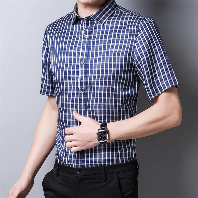GBN516-2夏季新款男式休闲衬衫纯短袖时尚衬衣P480,男装衬衫,电商B360