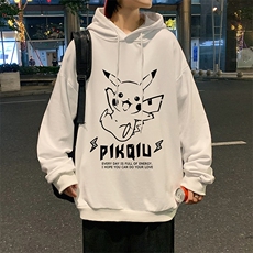 WY2078-P35加绒款-P40纯棉连帽卫衣男大码运动帽衫宽松薄外套男，男装卫衣，电商A040