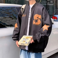美式复古棒球服棉服外套男女冬季新款飞行员潮牌宽松时尚立领夹克，男装夹克，星座218-1（原230）