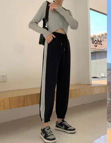 7075#带杠卫裤，女装休闲裤，续加 XJ