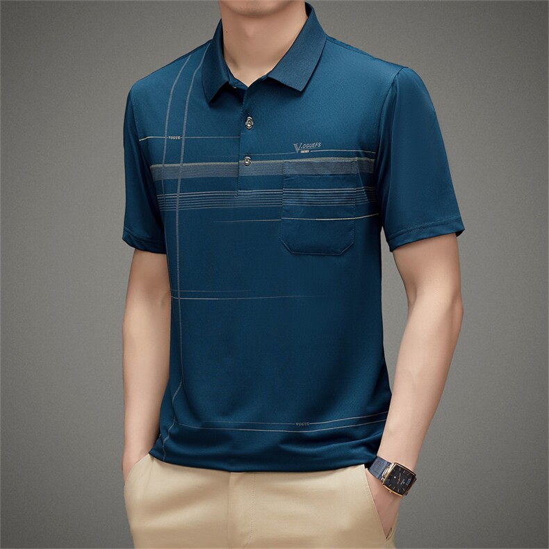 男装中老年翻领POLO衫短袖商务休闲宽松潮流爸爸装LZ68339-P40,男装Polo衫,星座1105-3