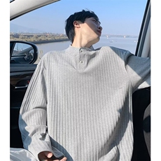 秋季亨利衫长袖T恤男生内搭纯色上衣男华夫格衣服TE06，男装T恤，星座1116A（原606A-3）