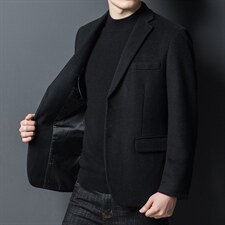 BGW209男士新款西服时尚休闲羊毛呢西装短款翻领小西服外套P195图片