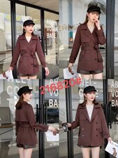 秋装新款：斜纹针织面料休闲风衣外套、M一XXL，女装风衣，拉思维加丝