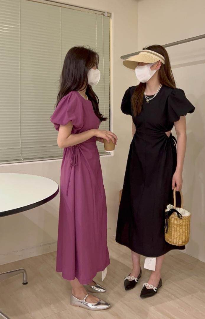 夏季补单设计感连衣裙，女装连衣裙，唇蔻