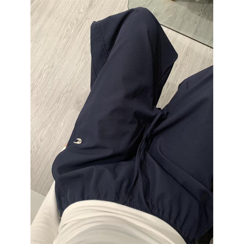 美式高街加绒工装裤女秋冬高腰阔腿休闲慵懒松弛感运动裤KB399,男装休闲裤,星座1116A（原606A-3）