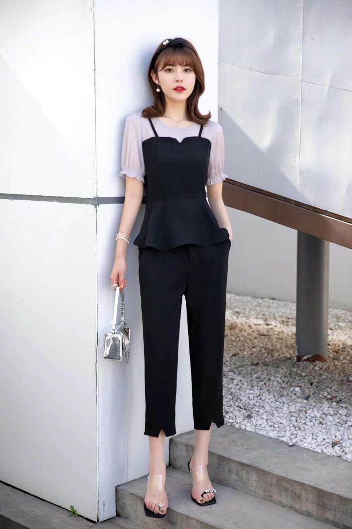 【现货】夏季新款韩版套装，女装职业装，裳之恋语