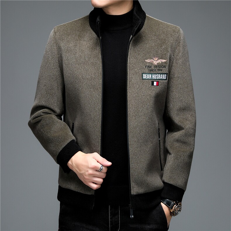2023冬装新款中年男士休闲棉服中老年棉衣外套上衣ALXB1003-P230图片