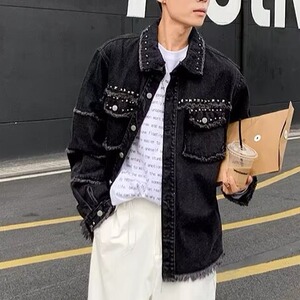 F394 P75仔外套男春季日系港风宽松痞帅设计感上衣潮牌i图片