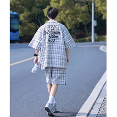 小香风套装设计短衬DCS9019P45短裤DK8797P40套装DT9029P85，男装牛仔裤，星座227-7