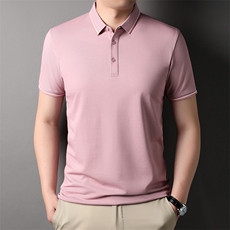 短袖T恤男士夏季新款冰丝商务休闲时尚Polo衫男纯色半袖潮，男装T恤，电商B212（原钱塘6029）