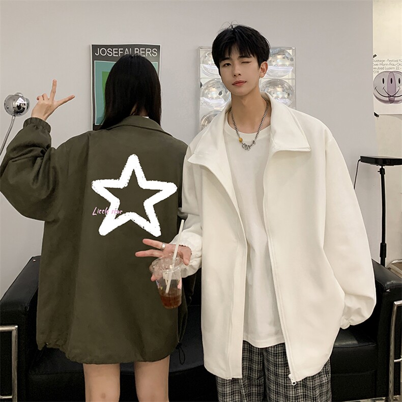 麂皮绒夹克男大码立领褂子外套JK85286-P68加绒款-P78,男装夹克,电商A040