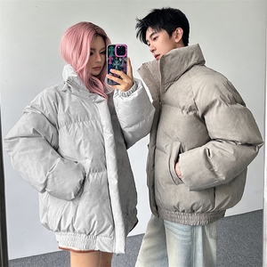 扎染棉衣cleanfit高级感美式棉服复古保暖外套5D3062-TP60不,黑带领短袖搭配什么短裤男图片