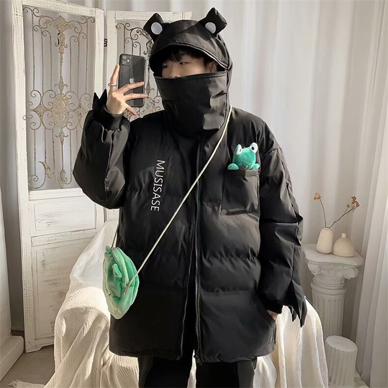 新款潮流棉袄韩版宽松加厚棉衣小青蛙棉服送青蛙W317-P80,男装棉衣,星座512-2