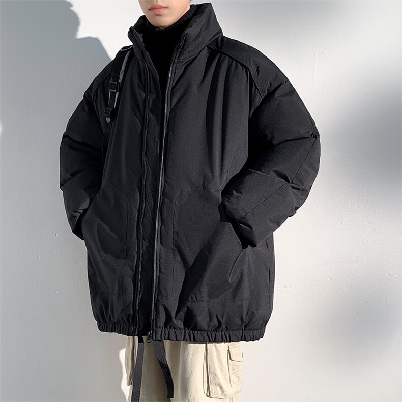 现货冬季美式休闲加厚雪山外套夹克立领纯色三防户外工装棉服,男装夹克,电商A443
