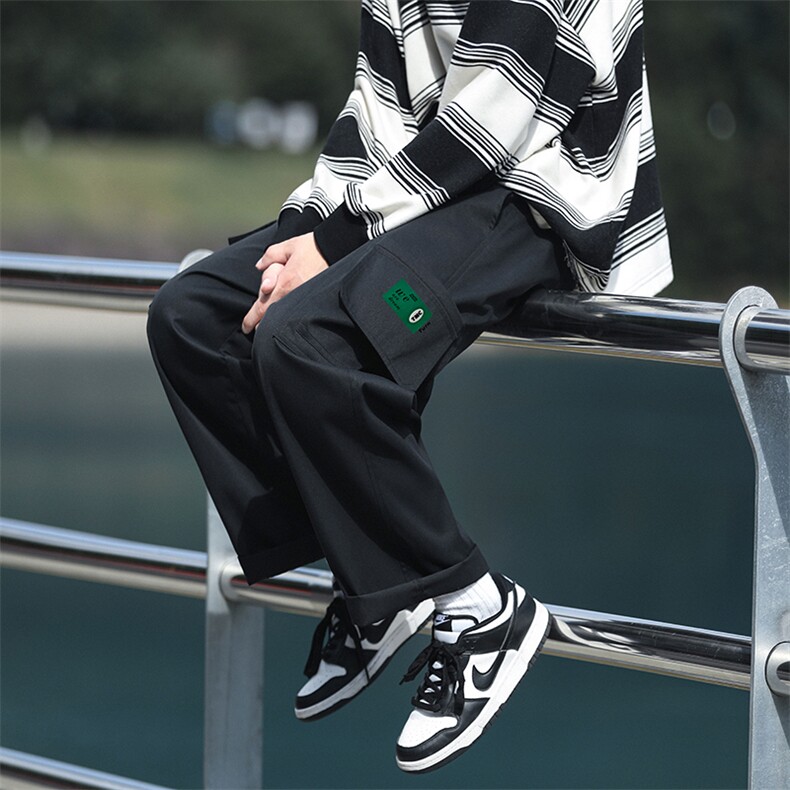 2026冬季加绒加厚阔腿裤男直筒宽松工装休闲裤高级感KLY055J-P55,男装工装外套,电商A042