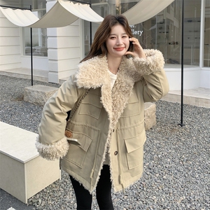 新款！保暖羊羔毛派克服工装外套2C133-6007-P255-K378图片