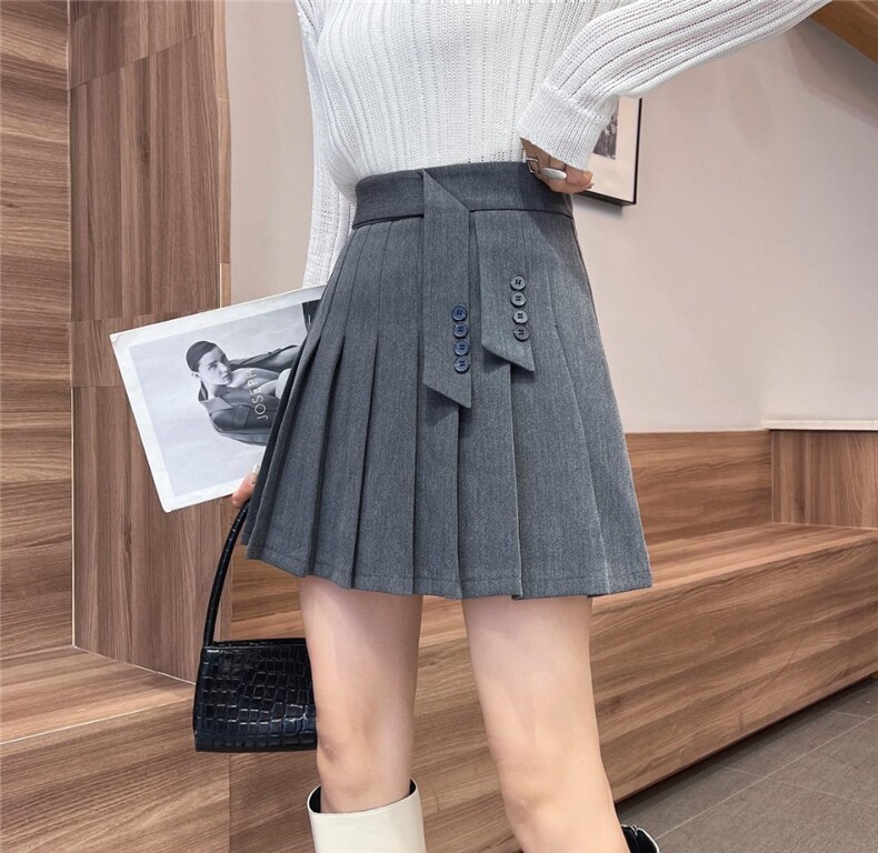 百褶裙，四个尺码、两色，其它，依柏璐(1F)