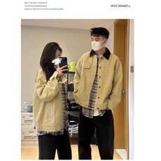 情侣潮牌多口袋撞色翻领工装夹克男复古宽松百搭秋冬款不撞款外套，男装夹克，星座506A