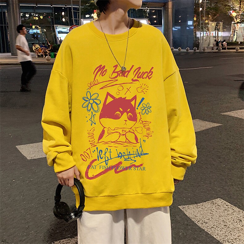 S6226-P28秋季圆领卫衣男大码韩版宽松长袖外套,男装卫衣,电商A040