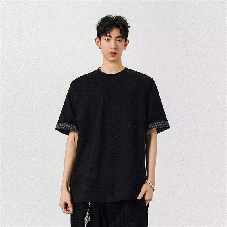 1506/QD9370/P35夏季新品设计师小众短袖男女T恤半袖休闲潮流图片