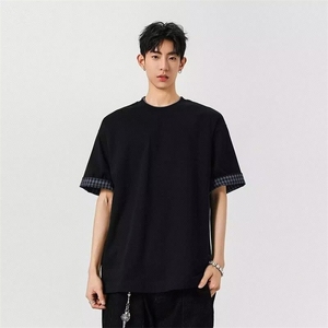 1506/QD9370/P35夏季新品设计师小众短袖男女T恤半袖休闲潮流图片