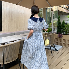 【新款有现货】小众碎花连衣裙82366-P105-K145，女装连衣裙，辉之琳