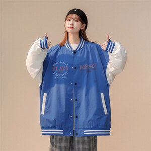 中性风 2023秋季新款港风设计感潮牌潮流棒球服外套G8021 p65控88图片
