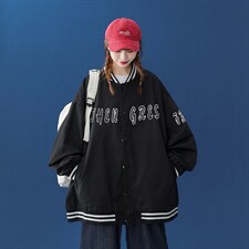 ！秋季潮流宽松休闲百搭夹克情侣棒球服外套G212P65控88，男装夹克，A247A