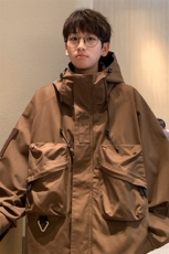 8XL-M特大码冲锋衣防水宽松工装风男夹克外套JK1306P90控118，男装夹克，电商D206-1