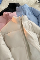 1506/MY100/P50立领极简风男女情侣韩版百搭纯色面包棉服棉衣，男装棉衣，星座1506