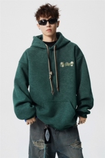 主推秋冬重磅刺绣砂洗做旧连帽卫衣JF21-特P65控98加绒P70控108，男装卫衣，电商A422-1