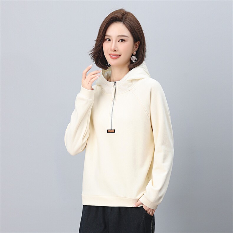 叶笙衣1188德绒连帽拉链卫衣,女装卫衣/绒衫,叶笙衣