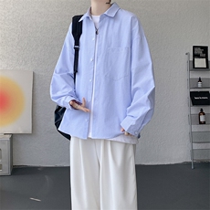 衬衫男秋季新款港风宽松条纹长袖衬衣CS801-特P29，男装衬衫，星座214-3