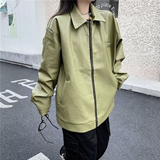 美式机车皮衣女2024年新款中性春秋pu皮夹克短款外套潮W5990-P72，男装夹克，星座412-2