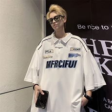 欧美重磅t恤男款夏季新款设计感vibe机车服短袖Polo衫潮PA17-p33，男装Polo衫，星座1008