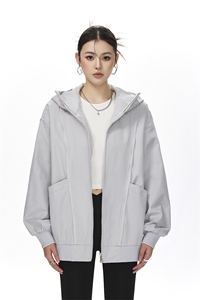 可二开拉链装饰解构大码M-5XL夹克女聚酯纤维JK78092P69控108图片