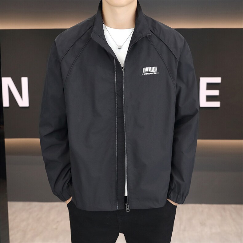 抖音直播现货主推男士立领休闲简约百搭夹克外套上衣183P68，男装夹克，电商B226