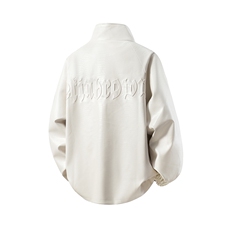 立体白底钢印夹克大码M-5XL鳄鱼纹情侣皮衣男外套JK8749P90控128，男装皮衣，星座227-7